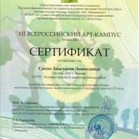 Сертификат Сапон